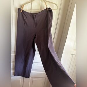 Eileen Fisher silk wide leg small petite pant gray